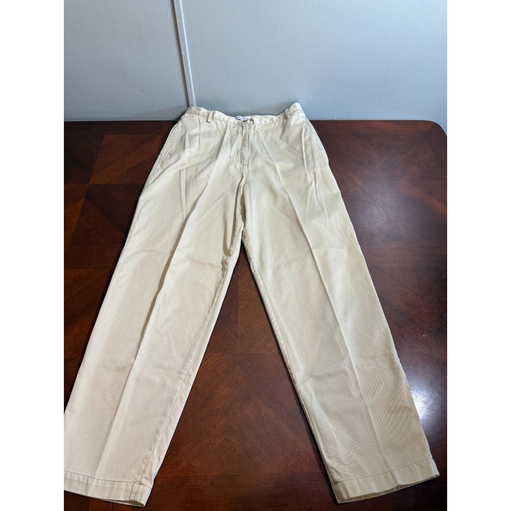 vinatge Valerie Stevens Women's 14 Khaki Pleated Chino Pants pockets 90's